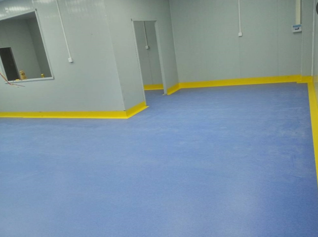 河北石家庄办公室PVC塑胶地板厂房车间PVC地板施工